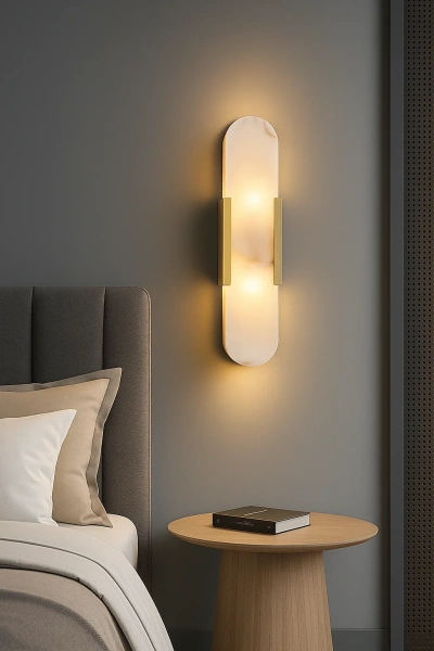 Wall light Lazata W1 Alabaster Spanish Marble G9 BRS