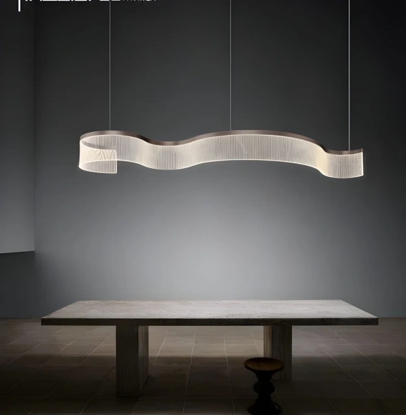 Pendant lamp CARSIA-1P Curl LED 43W Gold