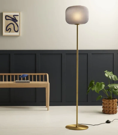 Floor lamp Leone Satin Brass