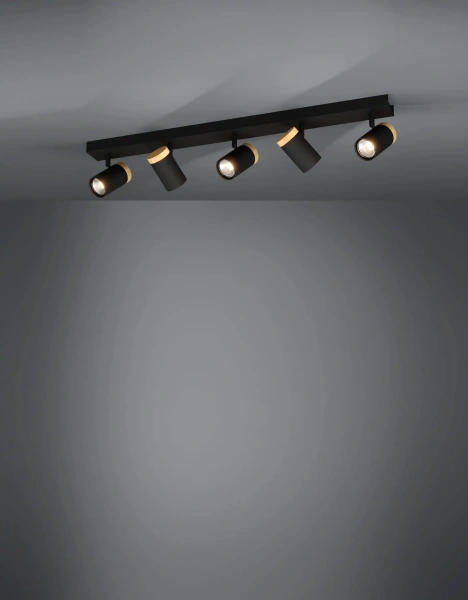 Spotlight CARTAGENA 5X5W 4000K BLK-WOOD