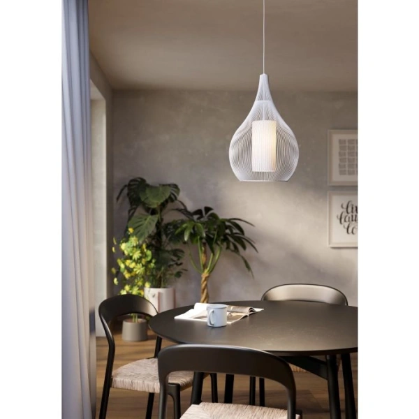 Pendant lamp RAZONI 1 WHT