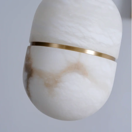 Pendant lamp Pinsoro Alabaster Spanish Marble G9 BRS