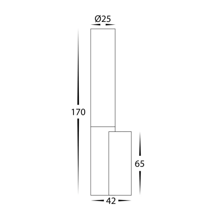 Wall light Akril LED D25 WHT