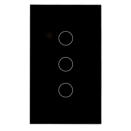 Wall Switch 3 Gang Black HV9210-3 Wifi