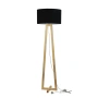 Floor lamp EDRA TIMBER w- BLACK COTTON SHADE