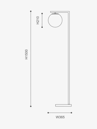 Floor lamp Remi Satin Brass & Marble