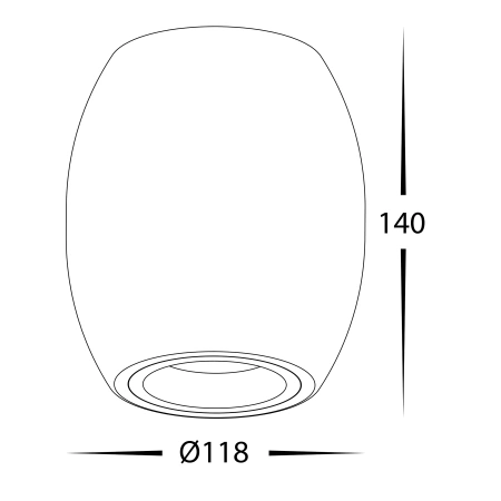 Surface downlight Nella 12W 240V 5CCT LED WHT