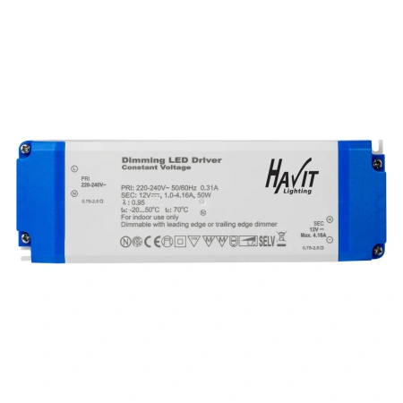 Driver LED HV9668-12V50W Triac Dimmable Indoor