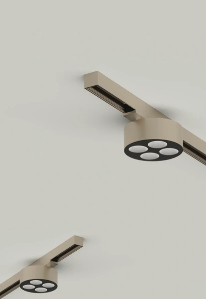 Track spot lens QUADRA Brass 48V 6W CCT