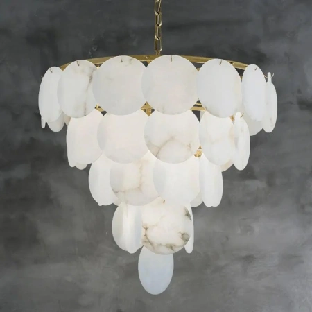 Pendant lamp Catalina Spanish Marble D90 E14 BRS