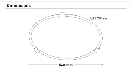 Ceiling light Astro 2LT 40cm E27