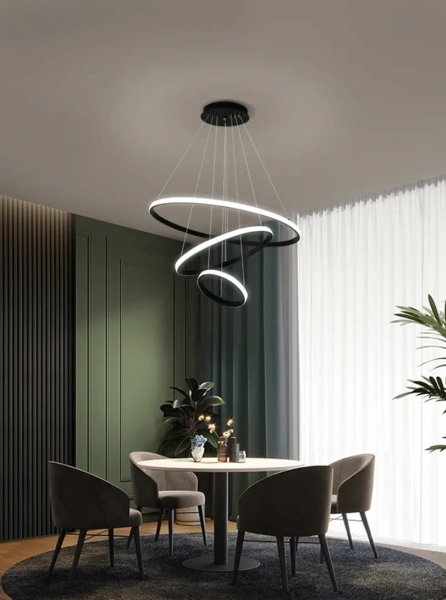 Pendant lamp Crown 3 Ring Black 5K Pendant lamp Crown 3 Ring Black 5K