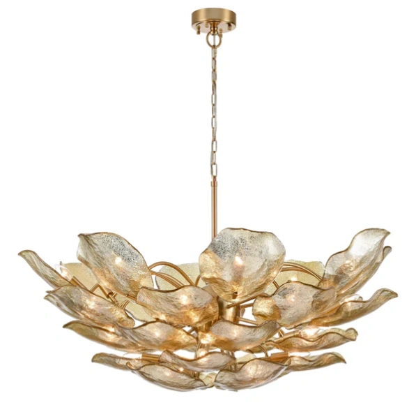 Pendant lamp Monte Carlo 32L Floral Hand made glass