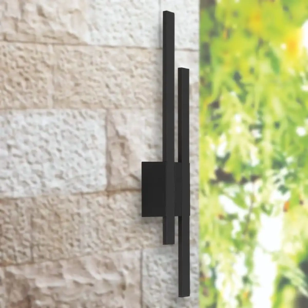 Wall light MASTO EXTERIOR 2x8w LED nonDIM IP54 BLACK