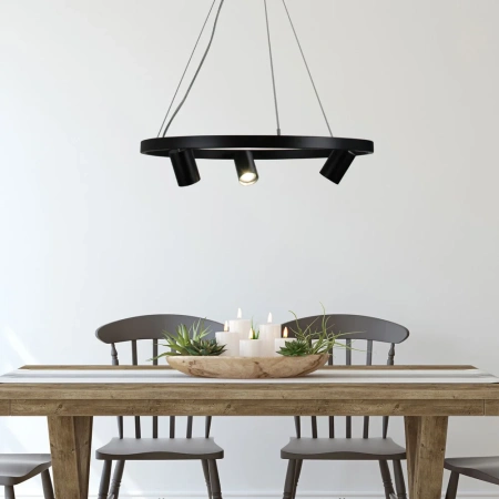 Pendant lamp PANO 3 SPOT BLACK