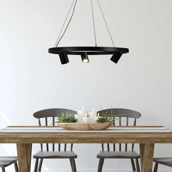 Pendant lamp PANO 3 SPOT BLACK