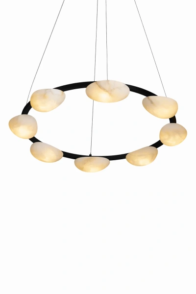 Pendant lamp Miraflores P8 Alabaster Spanish Marble D80 LED 40W CCT Dim BL