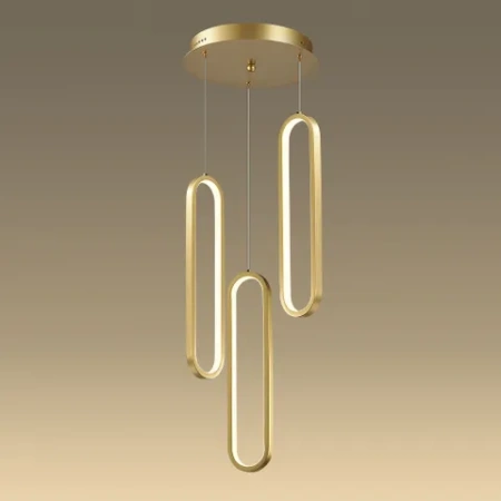 Pendant lamp Oval LED 3L GD 3K