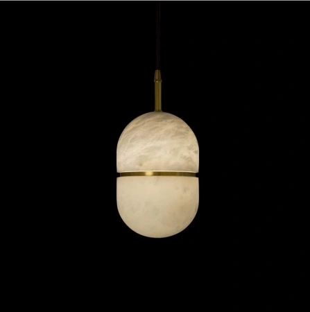 Pendant lamp Pinsoro Alabaster Spanish Marble G9 BRS