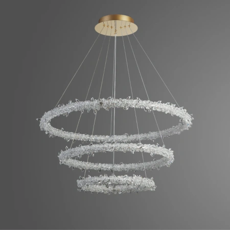 Pendant lamp Glacier  3 Ring K9 Crystal LED 160W 3K Dim GL