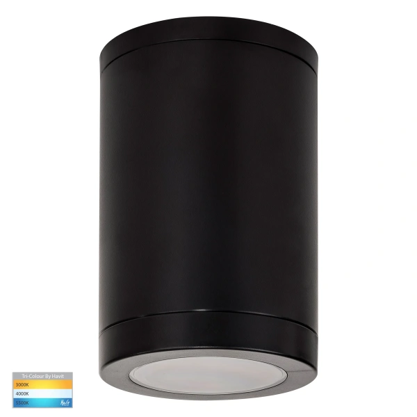 Surface downlight Lexan 9in1 3-5-7W 3CCT GU10 LED BLK