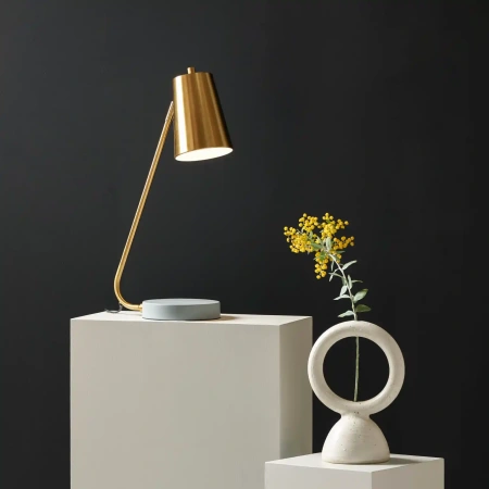 Table lamp Arlen Satin Brass & Satin Grey
