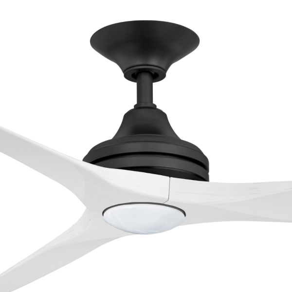 Ceiling fan Spitfire AC D60 Black Base White Blades 17w LED Light