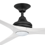 Ceiling fan Spitfire AC D60 Black Base White Blades 17w LED Light