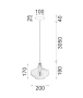 Pendant lamp CAMPANA 3 E14 D20 PUR