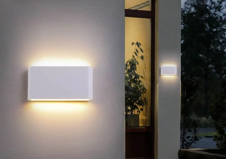 Wall light Napa 2lt IP54 10W 3CCT up and down WHT