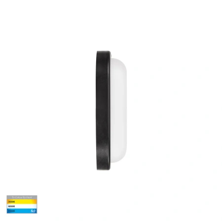 Wall or Ceiling light Muovi Oval Small HV3526T-BLK 5W TRI Colour Dimmable