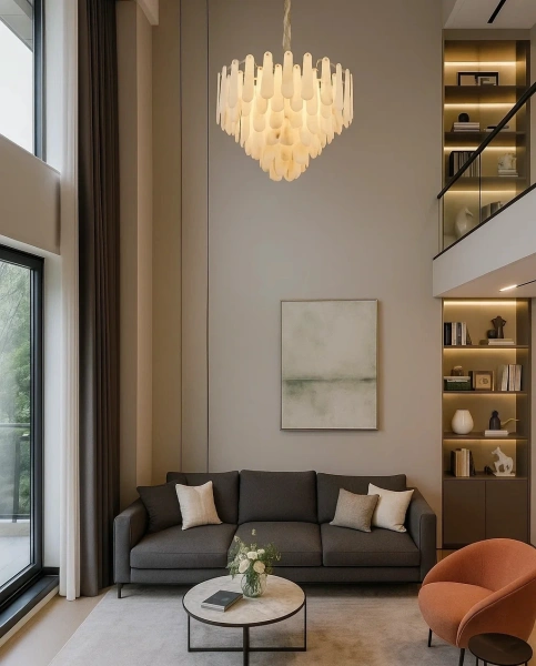 Pendant lamp Buena P16 Alabaster Spanish Marble BRS