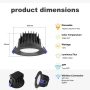Smart Downlights Vibrant Ambiance Bezel BLK Zigbee 90mm RGBW