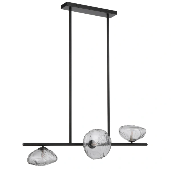 Pendant lamp ZECCA 3 D200 BLACK SMOKE