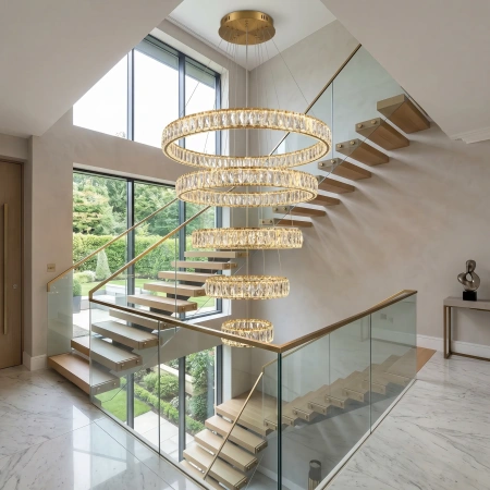 Pendant lamp Crystal Ring 5 GL LED 55W GD