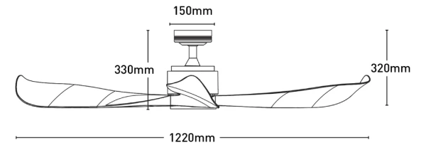 Ceiling fan Eagle II Lite D48 DC with Remote BR