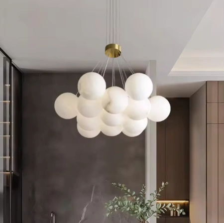Pendant lamp Molina S13 Alabaster Spanish Marble G9 BRS