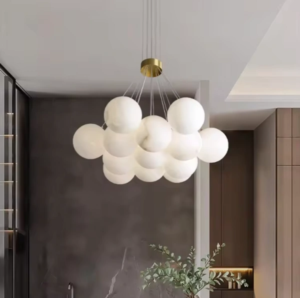 Pendant lamp Molina S13 Alabaster Spanish Marble G9 BRS