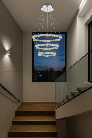 Pendant lamp Comb 3 LED 33W CCT Dim D60 CHR remote