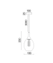 Pendant lamp BROTE 2 E27 D18 SM