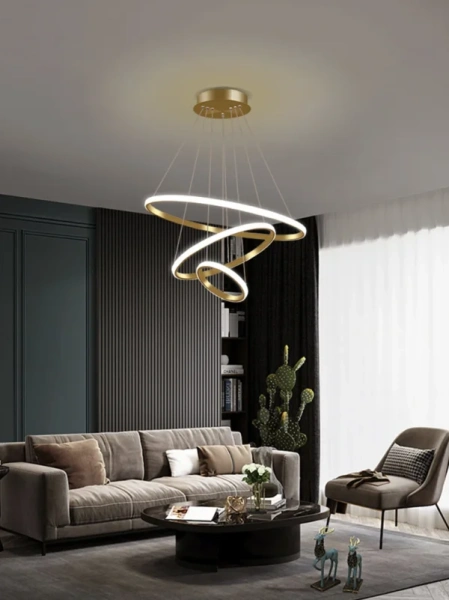 Pendant lamp Crown 3 Ring Gold 3K