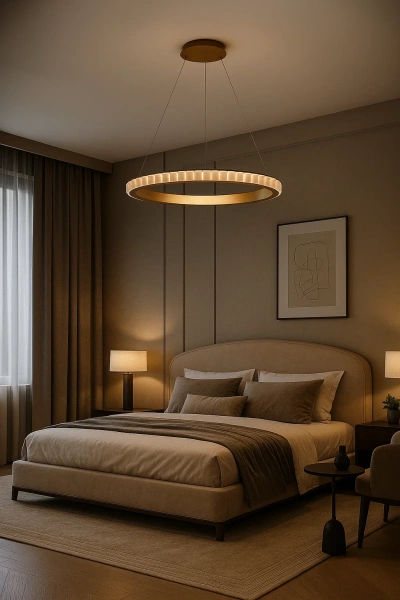 Pendant lamp Capella Alabaster Spanish Marble D80 LED CCT Dim BRS