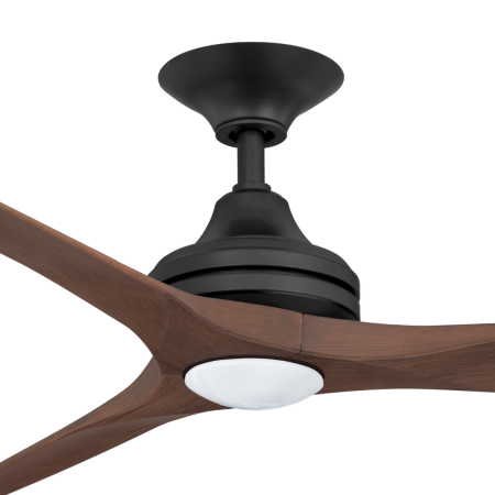 Ceiling fan Spitfire AC D60 Black Base Walnut Blades 17w LED Light