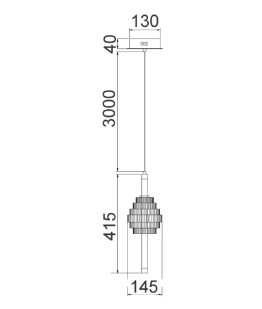 Pendant lamp WAND 2 LED 3CCT 5W D145 COF