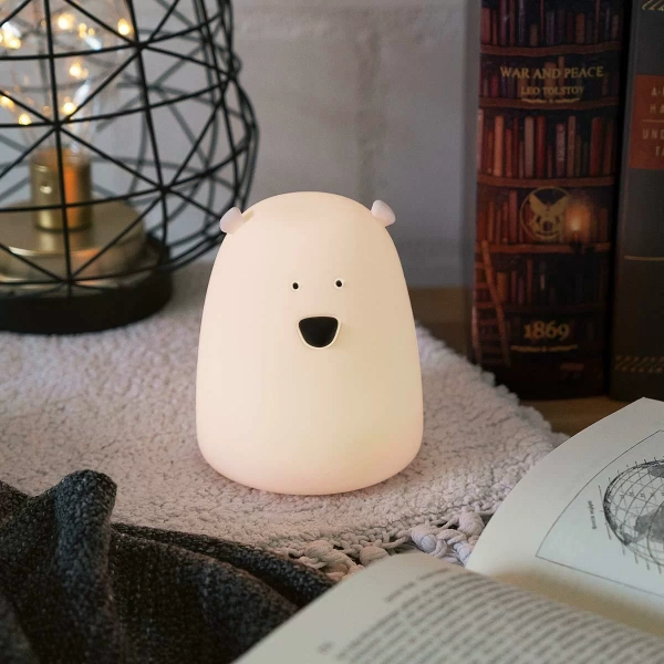 Kids lamp Polar Bear Barney soft Silicone Night RGB Rechargeable Kids lamp Polar Bear Barney soft Silicone Night RGB Rechargeable