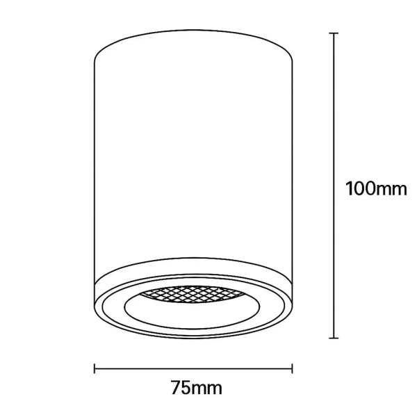 Surface downlight Carbon GU10 8W Gunmetal