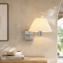 Wall lamp Elspet Swing Arm with charging ports chr
