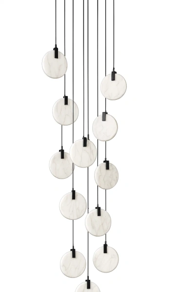 Pendant lamp Villastar P12 Alabaster Spanish Marble LED CCT Dim BLK