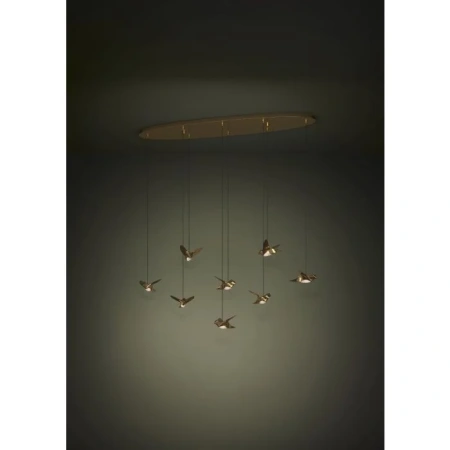 Pendant lamp Paratebueno 2 8 Birds LED 34W 3K BRS