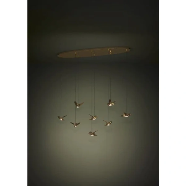 Pendant lamp Paratebueno 2 8 Birds LED 34W 3K BRS